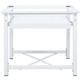 Pesukoneen Korokejalusta Vetohyllyllä Valkoinen